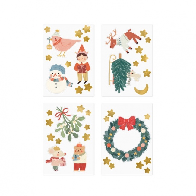Naklejki na okno Party Deco - Merry Christmas