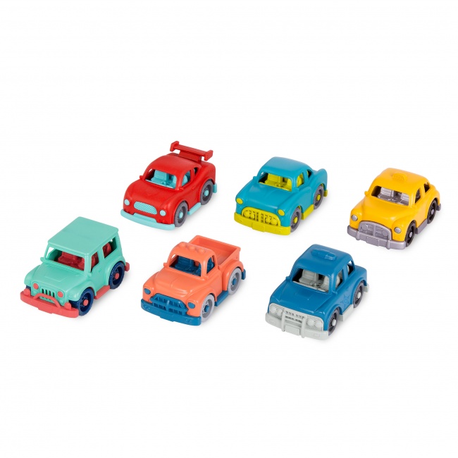 Zestaw 6 małych autek Wonder Wheels Battat - 6 Mini Riders