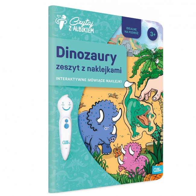Zeszyt z naklejkami Czytaj z Albikiem Albi - Dinozaury