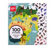 Plakat z naklejkami Apli Kids - Mapa Świata