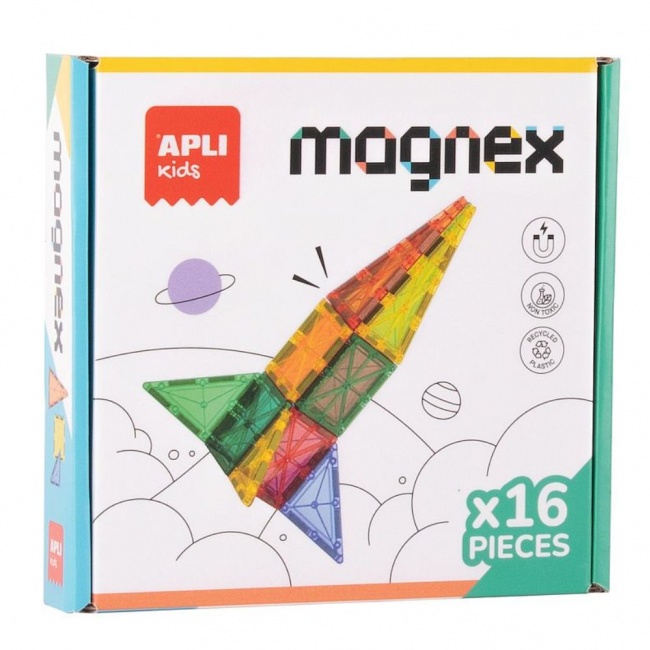 Klocki magnetyczne Magnex Apli Kids 16 el.
