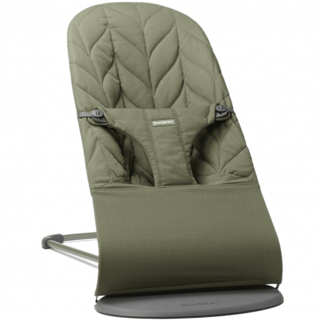 Leżaczek BABYBJORN BLISS WOVEN Petal Quilt - Ciemny Zielony