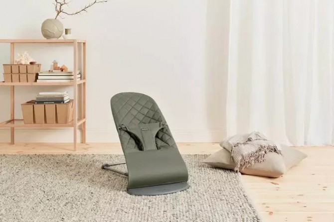 Leżaczek BABYBJORN BLISS WOVEN - Ciemny Zielony