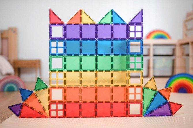 Klocki magnetyczne Connetix - Rainbow Starter Pack 60 el.