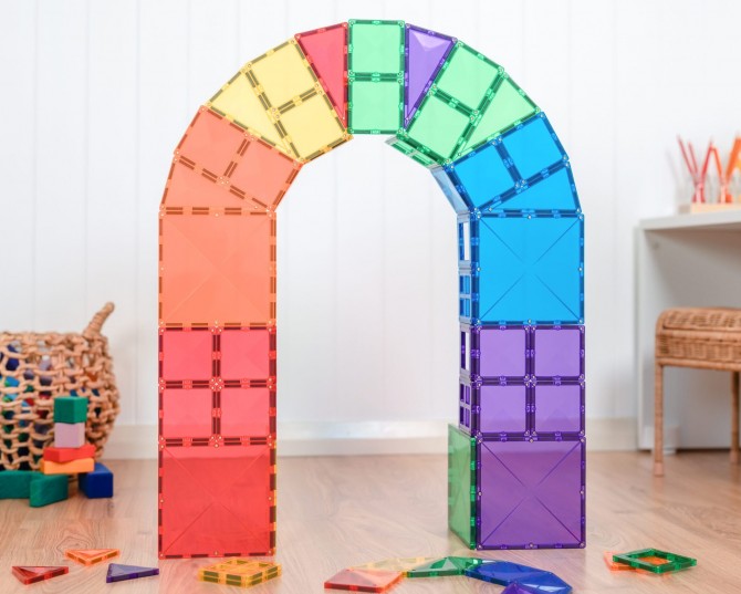 Klocki magnetyczne Connetix - Rainbow Starter Pack 60 el.