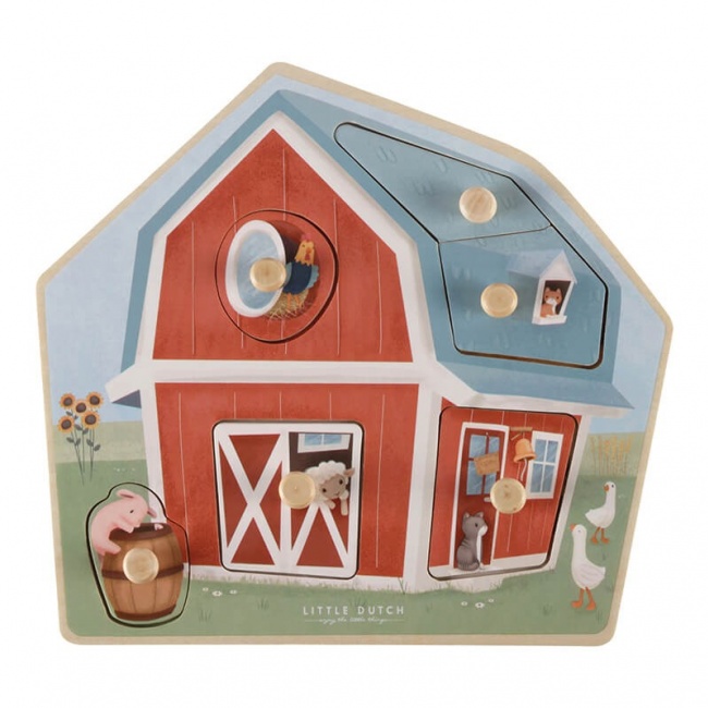 Drewniane puzzle Little Dutch - Little Farm