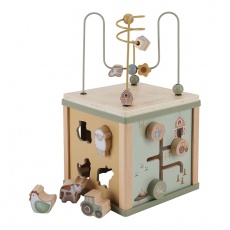 Drewniana kostka aktywizująca Little Dutch - Little Farm