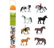 Zestaw Figurek w Tubie TOOB Safari Ltd. - Konie z Jeźdźcami