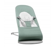 Leżaczek BABYBJORN BALANCE SOFT WOVEN/JERSEY - Jasnoszałwiowy/Szary