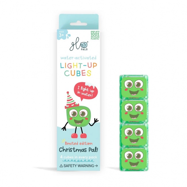 Kostki sensoryczne świecące w wodzie edycja świąteczna Glo Pals - zielone