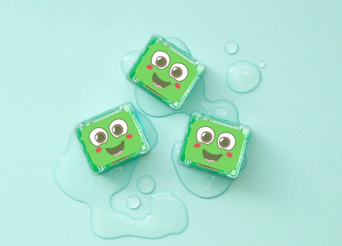 Kostki sensoryczne świecące zielone Glo Pals