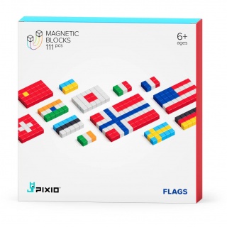 Klocki magnetyczne Pixio - Flags
