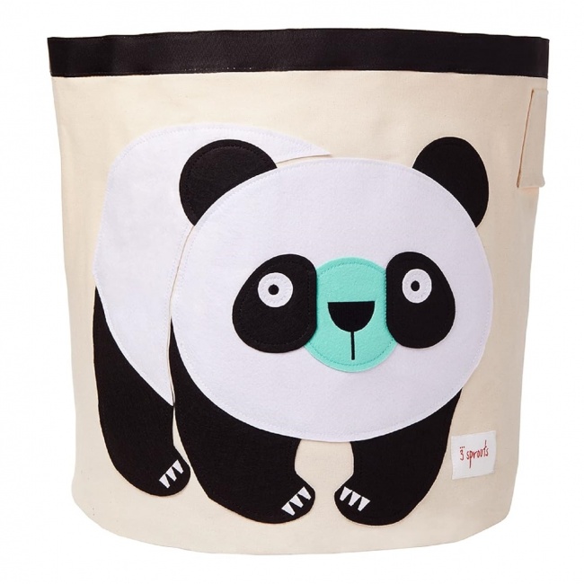 Duży bawełniany pojemnik na zabawki 3 Sprouts - Panda