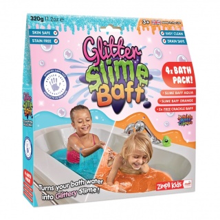 Zestaw do robienia glutów Slime Baff Glitter Zimpli Kids - Pomarańczowy i błękitny 4 użycia