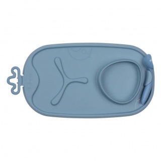 Zwijana mata BLW do nauki samodzielnego jedzenia dla dzieci roll + go B.box - Błękit