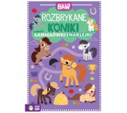 Książka "Baw się. Rozbrykane koniki. Łamigłówki i naklejki" Wydawnictwo Zielona Sowa