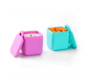 Dwa szczelne pojemniczki do lunchboxa OmieDip OMIE - Pink Teal