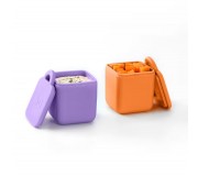 Dwa szczelne pojemniczki do lunchboxa OmieDip OMIE - Purple Orange