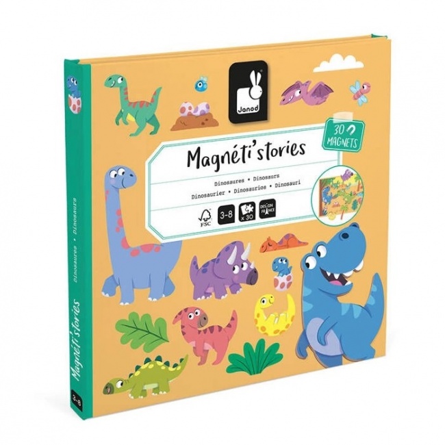 Magnetyczna układanka Magneti'stories Janod - Dinozaury