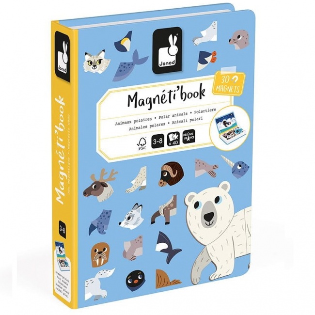 Magnetyczna układanka Magnetibook Janod - Zwierzęta polarne