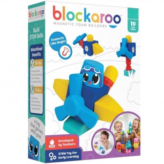 Klocki magnetyczno-piankowe Blockaroo - Samolot 10 el.