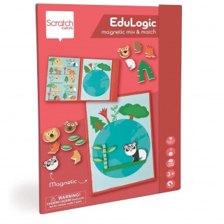 Magnetyczna układanka kształty i kolory Edulogic Scratch - Zwierzęta