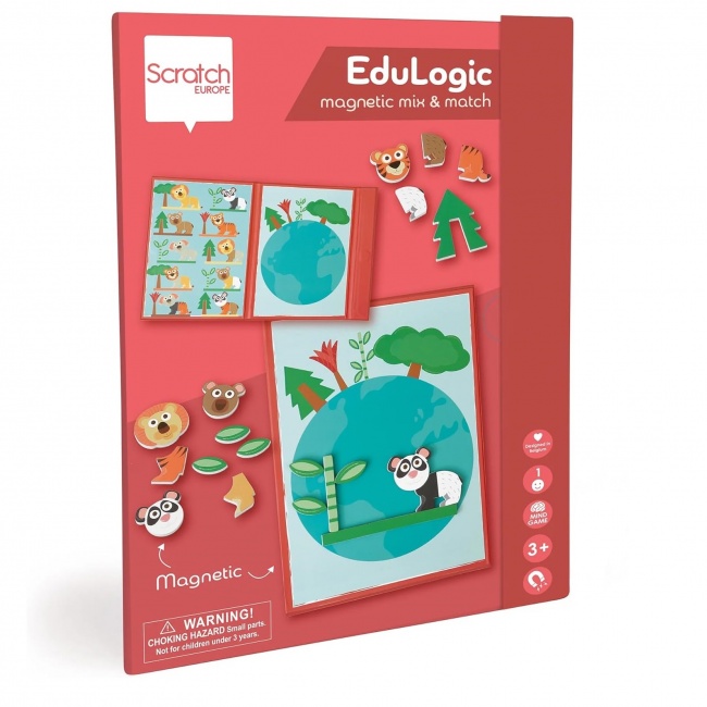 Magnetyczna układanka kształty i kolory Edulogic Scratch - Zwierzęta