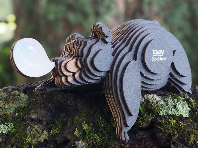 niedźwiedź brunatny układanka 3d do złożenia