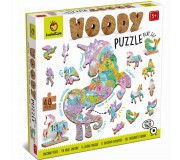 Drewniane puzzle konturowe Ludattica - Baśniowe postaci 48 el.