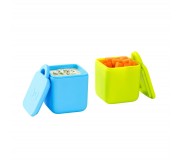 Dwa szczelne pojemniczki do lunchboxa OmieDip OMIE - Blue Lime