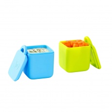 Dwa szczelne pojemniczki do lunchboxa OmieDip OMIE - Blue Lime