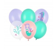 Balony 6 szt Party Deco - Morski świat 30 cm