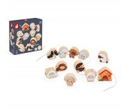 Nawlekanka z drewnianymi owieczkami Janod - Farma