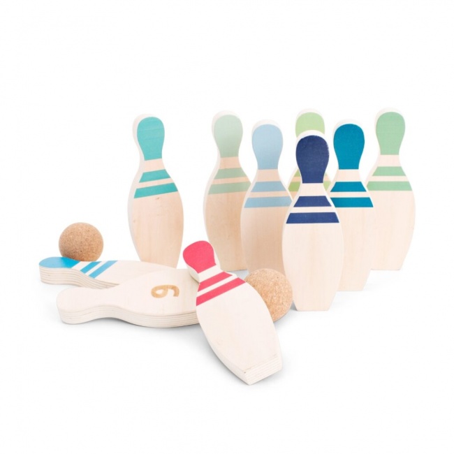 Drewniane kręgle BS Toys - Cyferki