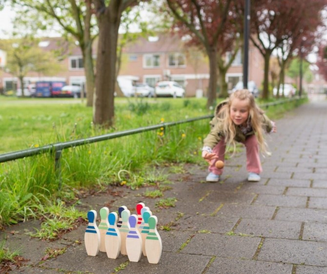 Zręcznościowa gra BS Toys kręgle cyferki