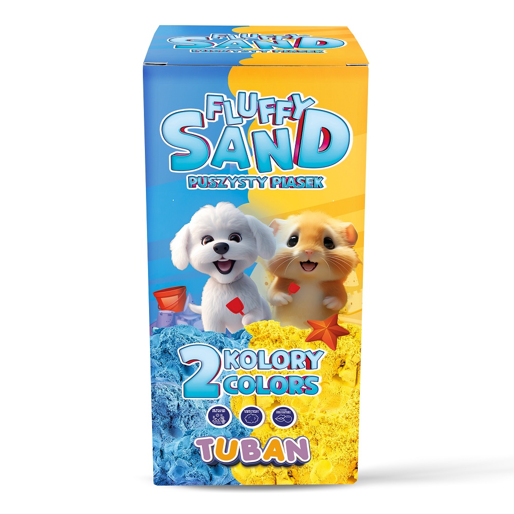 Zestaw Fluffy Sand TUBAN - Puszysty piasek niebieski i żółty