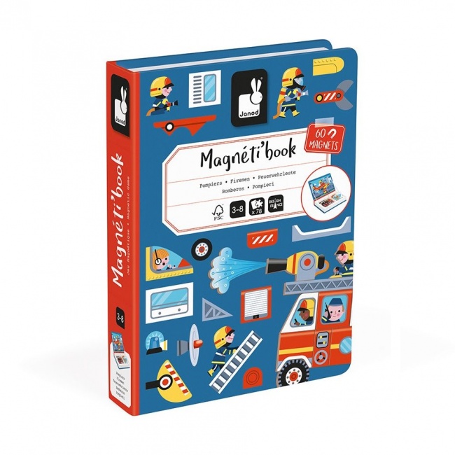 Magnetyczna układanka Magnetibook Janod - Straż pożarna