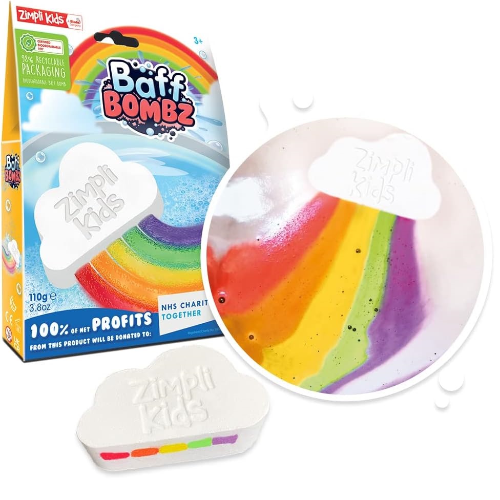 Tęczowa chmurka do kąpieli zmieniająca kolor wody Baff Bombz Zimpli Kids - Rainbow