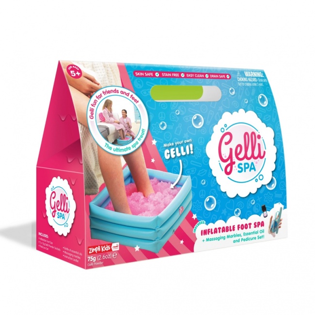 Domowe spa dla stóp z miską, przybornikiem i galaretką Zimpli Kids - Gelli Spa
