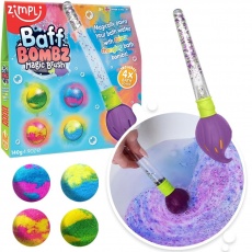 Kule do kąpieli zestaw 4 szt. z pędzlem Baff Bombz Magic Brush Zimpli Kids