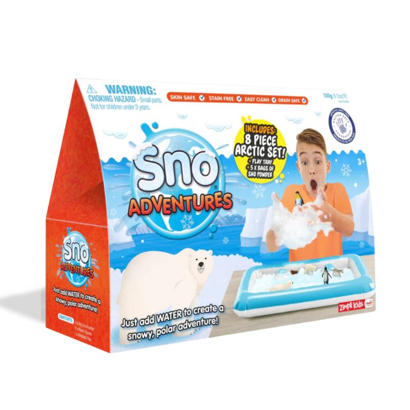 Zestaw do tworzenia śniegu z figurkami i tacą Sno Adventure Zimpli Kids - World Arctic
