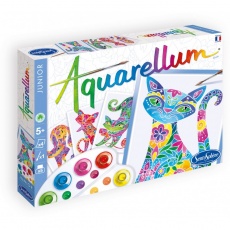Zestaw do malowania Aquarellum Junior SentoSphere - Koty w Kwiaty