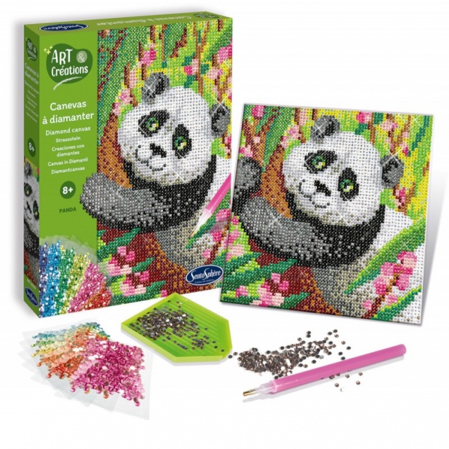 Zestaw kreatywny obraz z diamentami SentoSphere - Panda