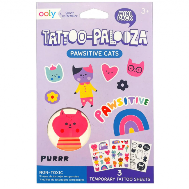 Zmywalne tatuaże mini Ooly - Koty