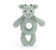 Grzechotka Smok Jellycat - Miętowo-Szara 18 cm