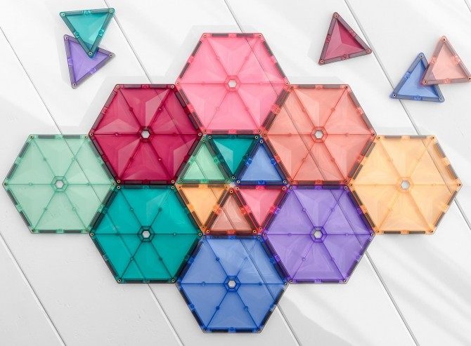 Klocki magnetyczne Connetix Pastel Geometry Pack 40 el.