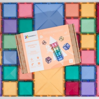 Klocki magnetyczne Connetix - Pastel Square Pack 40 el.