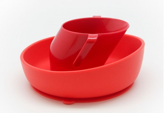 OUTLET Miseczka - Talerzyk Doidy Bowl z przyssawką - czerwony