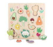 Drewniana układanka Vilac - Warzywa z ogrodu