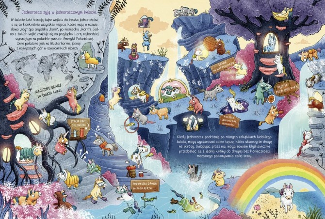 Książka o jednorożcach dla dzieci Emotikon niebieska